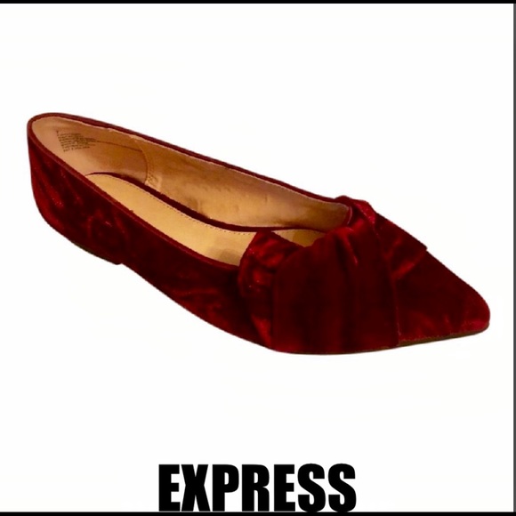 EXPRESS BORDEAUX 
CRUSHED VELVET FLAT - Picture 2 of 7